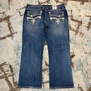 Rock Revival Mens Darry Straight Jeans Size 44x33 Baggy Y2K